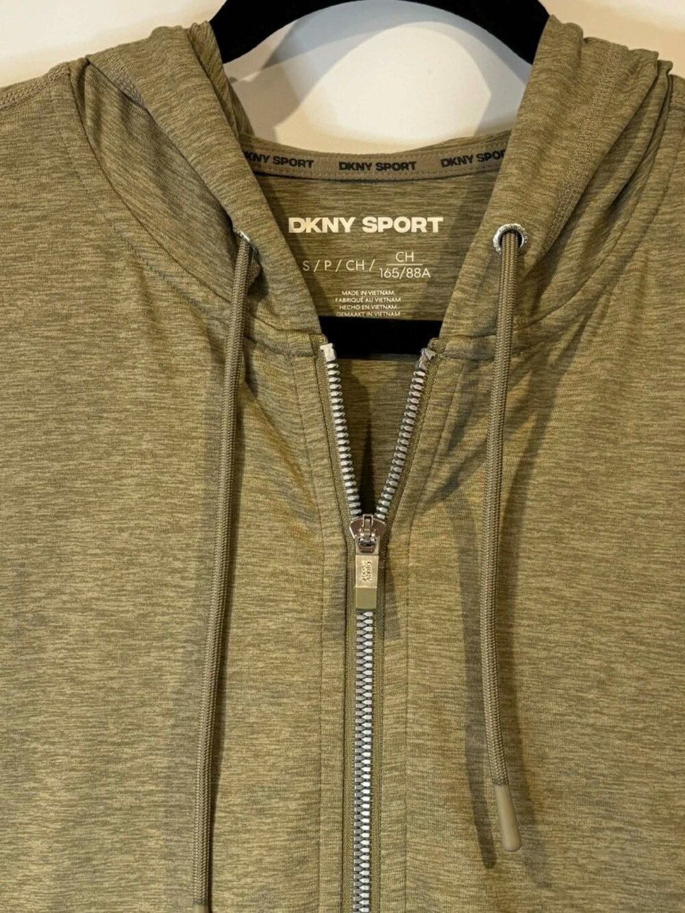NWT DKNY Women’s Small Olive Zip Hoodie